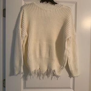 NWT Distressed Chunky Sweater